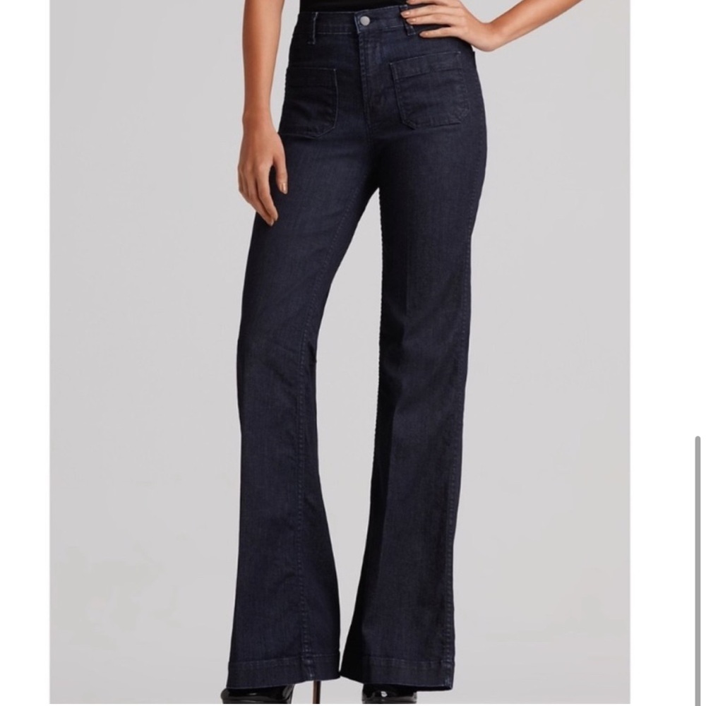 J Brand “Luna” Wide Leg Flared Jeans